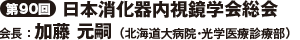 第90回日本消化器内視鏡学会総会　会長　加藤　元嗣（北海道大病院・光学医療診療部）