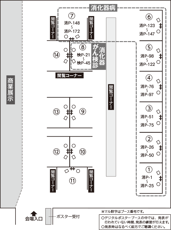 デジタルポスター展示 第15会場（神戸国際展示場1号館1F）2